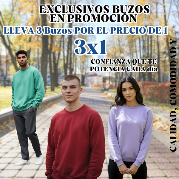 🤩Mega Promo Lleva 3 Buzos Unisex + Envío Gratis