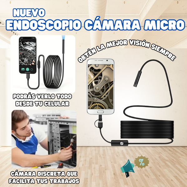 🔥Super endoscopio-cámara mini HD con LED+ accesorios+ Envío Gratis
