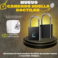🔐 Mayor seguridad: Solo tú (o las personas autorizadas) pueden desbloquearlo, CANDADO HUELLA DACTILAR + envío gratis