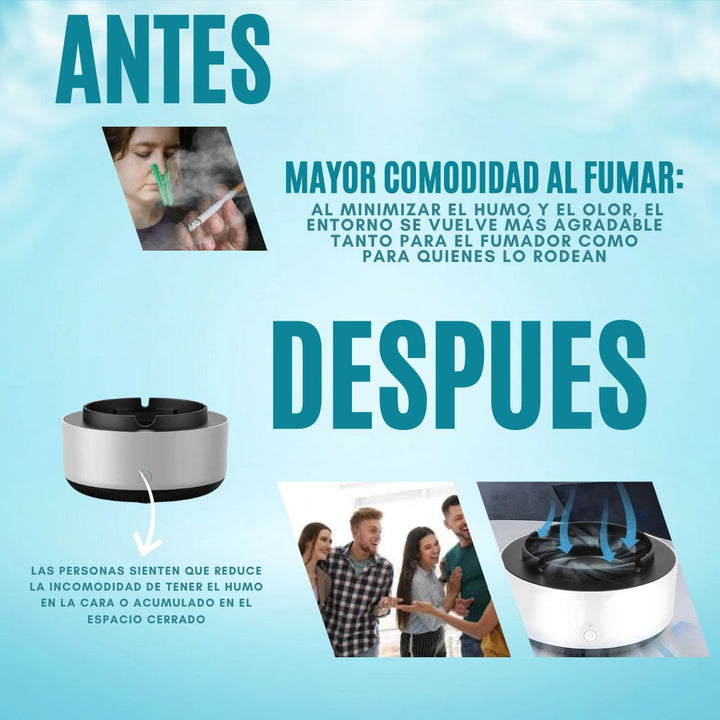 💨Cenicero inteligente que protege tu hogar del olor a tabaco ⭐+ ENVÍO GRATIS