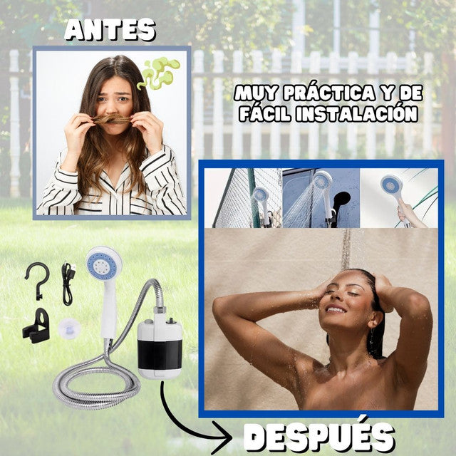 🚿Nueva Ducha Portátil Recargable + Envío Gratis