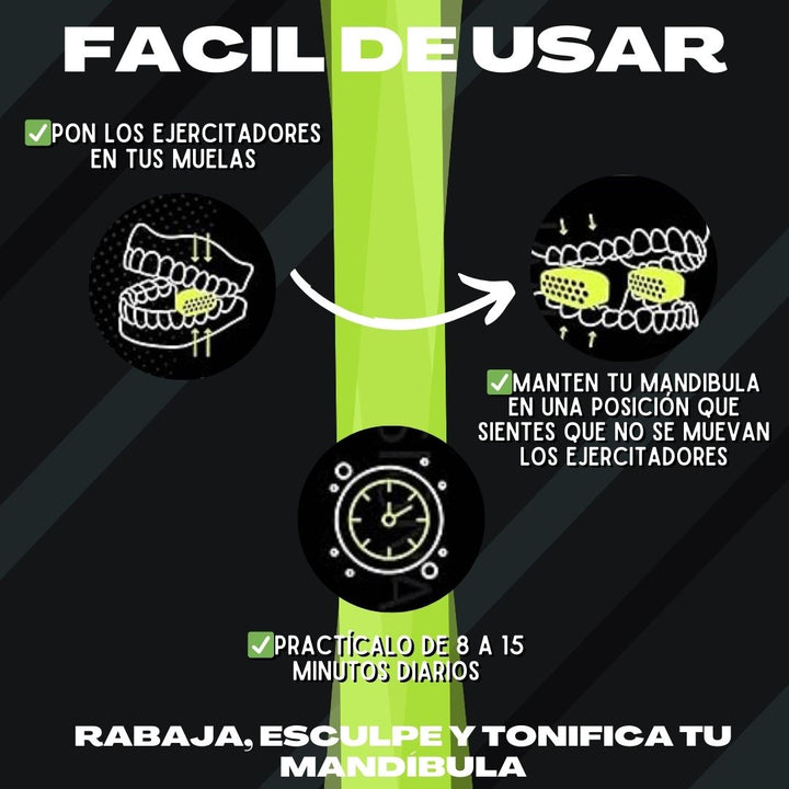 Mandíbula fuerte y atractiva🤩Ejercitadores de mandíbula🏋️‍♂️ (resultados en minutos)+ ENVÍO GRATIS