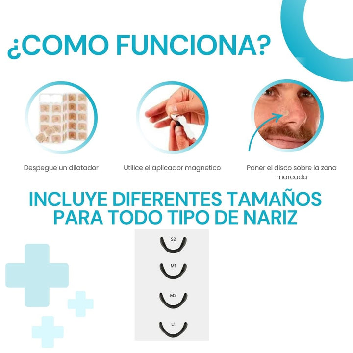 💨Más Aire, Menos Esfuerzo: La Solución Natural 👃🏻para una Respiración Fluida (Tiras Nasales con Imán)