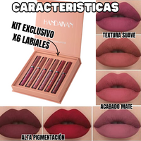 💄SUPER KIT X6 LABIALES EN PROMO + ENVÍO GRATIS