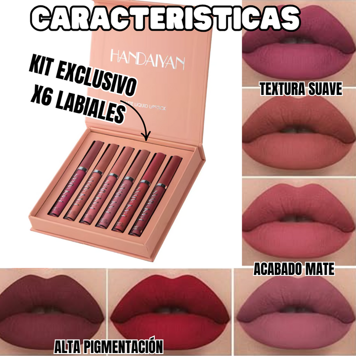 💄SUPER KIT X6 LABIALES EN PROMO + ENVÍO GRATIS