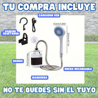 🚿Nueva Ducha Portátil Recargable + Envío Gratis