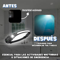 🤩Nueva linterna frontal con banda + envío gratis
