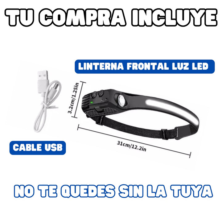 🤩Nueva linterna frontal con banda + envío gratis