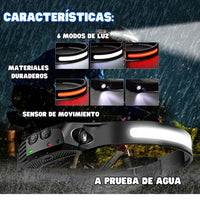 🤩Nueva linterna frontal con banda + envío gratis