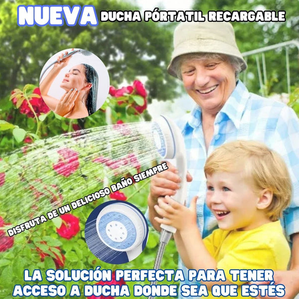 🚿Nueva Ducha Portátil Recargable + Envío Gratis